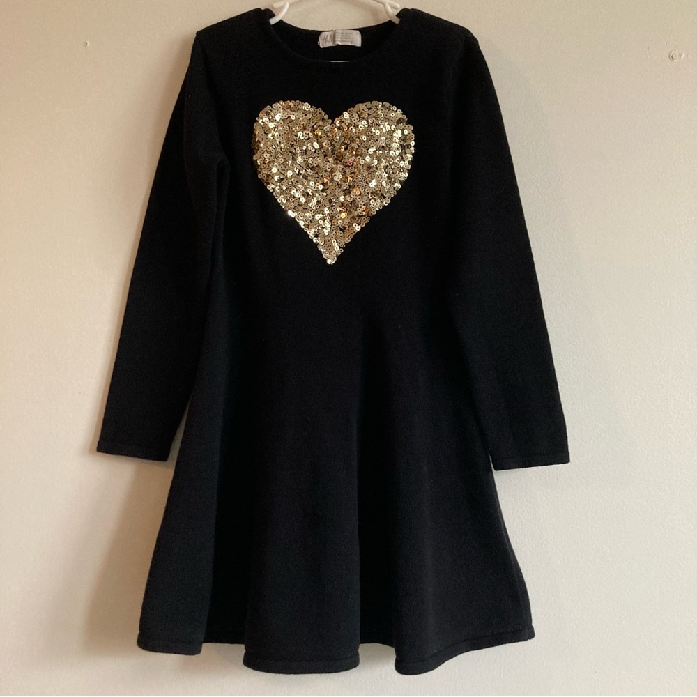 H&M sequin heart dress
